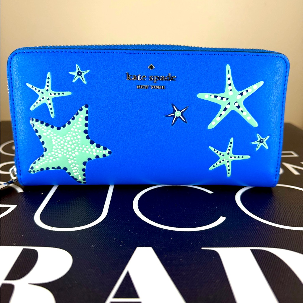 Kate Spade. Starfish Long Body Zip Wallet. Novelty. Nwot.